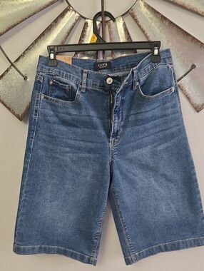Women's Blue Denim Bermuda Shorts